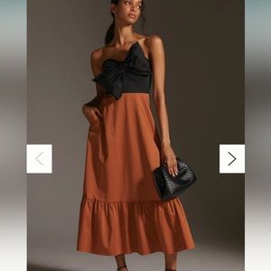 Anthropologie Hutch Bow-Tie Maxi Dress